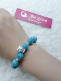 Vòng tay đá phong thủy màu xanh ngọc 1